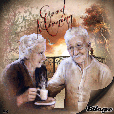 Elderly Couple Good Morning