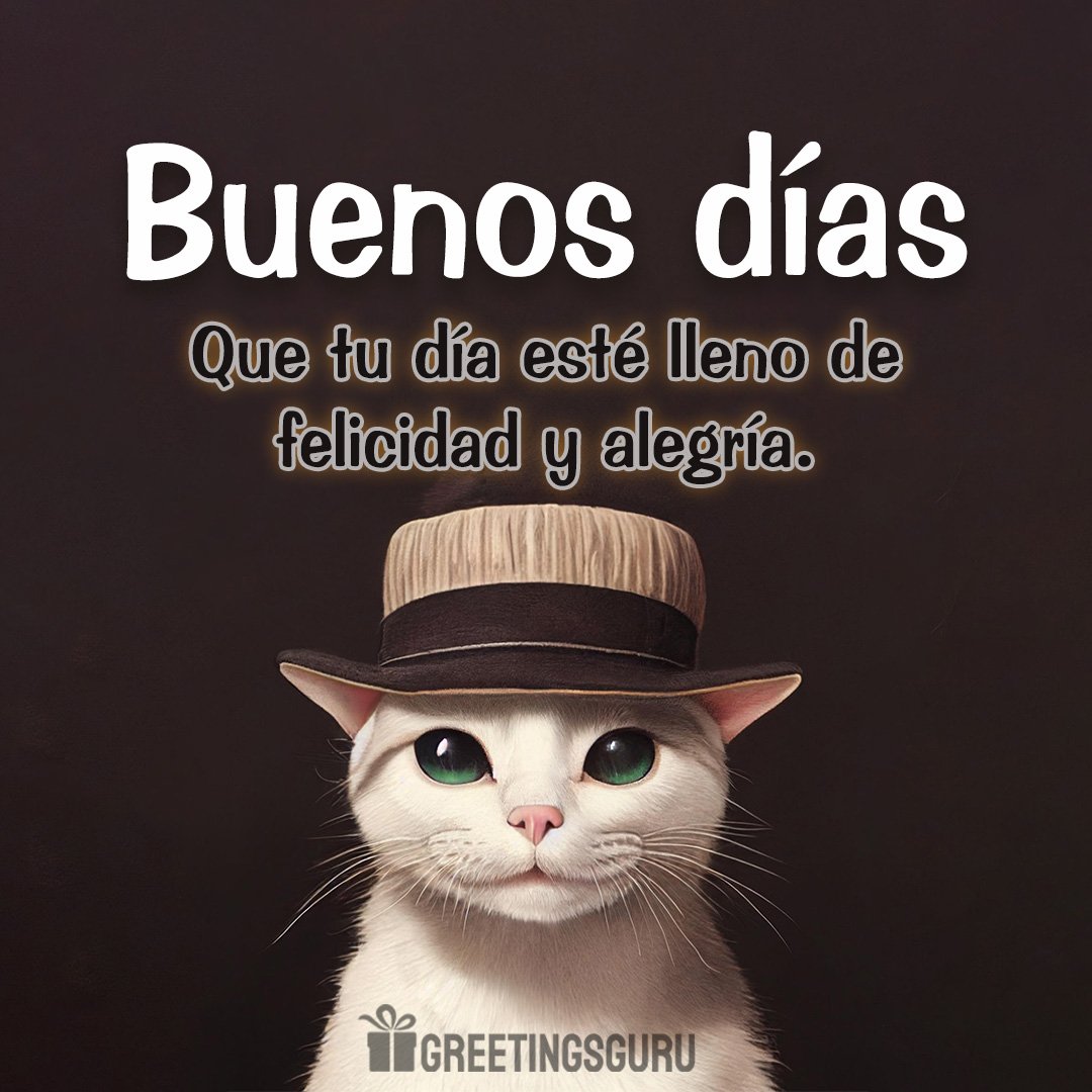 good morning cat images in Spanish