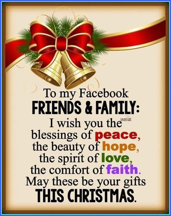 to my fb friends christmas card